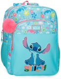 Ghiozdan scoala fete, Disney Aloha Stitch, multicolor